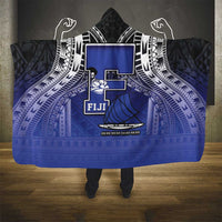 Fiji Drua Hooded Blanket Fijian Tapa Pattern