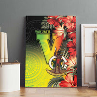 Aboriginal Dot Art Vanuatu Canvas Wall Art Tropical Flowers