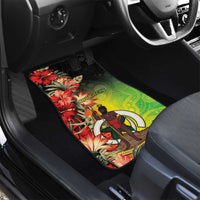 Aboriginal Dot Art Vanuatu Car Mats Tropical Flowers