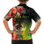 Aboriginal Dot Art Vanuatu Personalised Family Matching Off Shoulder Short Dress and Hawaiian Shirt Tropical Flowers