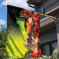 Aboriginal Dot Art Vanuatu Garden Flag Tropical Flowers