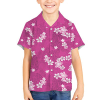 Hawaii Monstera Deliciosa Hawaiian Shirt Pink Plumeria Polynesian Pattern - Polynesian Pride