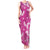 Hawaii Monstera Deliciosa Tank Maxi Dress Pink Plumeria Polynesian Pattern - Polynesian Pride