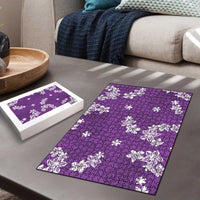 Hawaii Monstera Deliciosa Puzzle Purple Plumeria Polynesian Pattern LT05 - Polynesian Pride