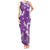 Hawaii Monstera Deliciosa Tank Maxi Dress Purple Plumeria Polynesian Pattern - Polynesian Pride