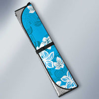 Hawaii Monstera Deliciosa Auto Sun Shade Blue Plumeria Polynesian Pattern LT05 - Polynesian Pride