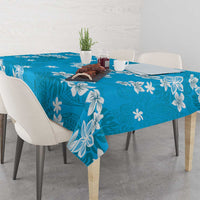 Hawaii Monstera Deliciosa Tablecloth Blue Plumeria Polynesian Pattern LT05 - Polynesian Pride