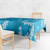 Hawaii Monstera Deliciosa Tablecloth Blue Plumeria Polynesian Pattern LT05 - Polynesian Pride