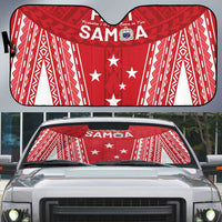 Samoa FAST Auto Sun Shade Forever Proud Samoan Tribal Pattern LT05 Red - Polynesian Pride