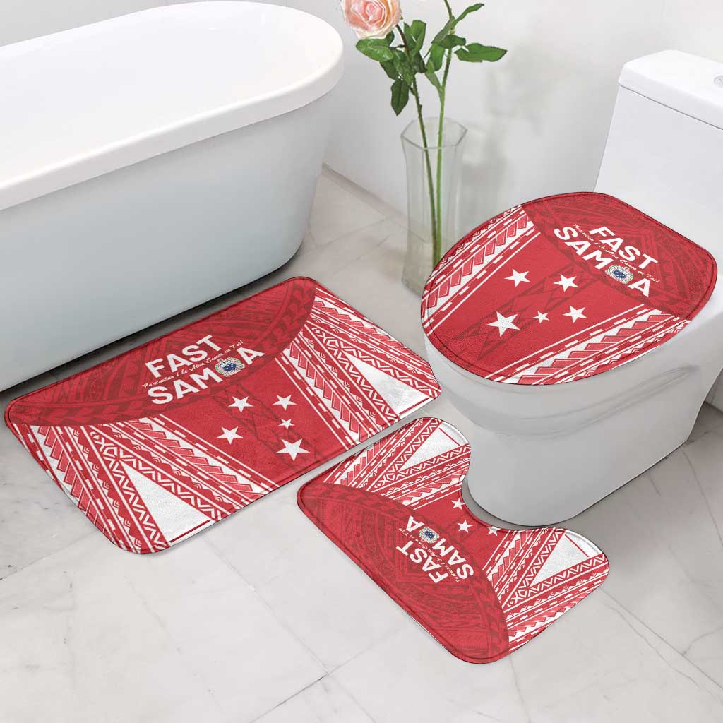 Samoa FAST Bathroom Set Forever Proud Samoan Tribal Pattern - Polynesian Pride