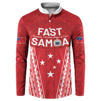 Samoa FAST Button Sweatshirt Forever Proud Samoan Tribal Pattern LT05 Red - Polynesian Pride