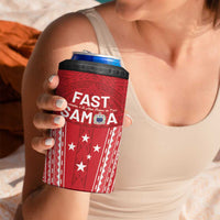 Samoa FAST 4 in 1 Can Cooler Tumbler Forever Proud Samoan Tribal Pattern LT05 - Polynesian Pride