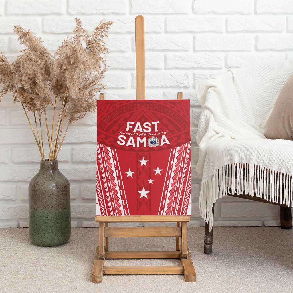 Samoa FAST Canvas Wall Art Forever Proud Samoan Tribal Pattern LT05 - Polynesian Pride