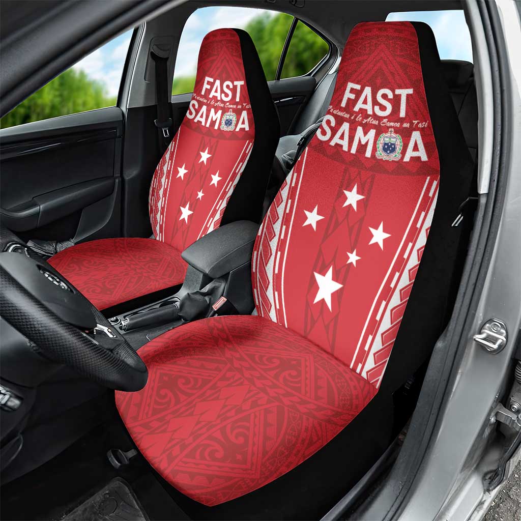 Samoa FAST Car Seat Cover Forever Proud Samoan Tribal Pattern - Polynesian Pride