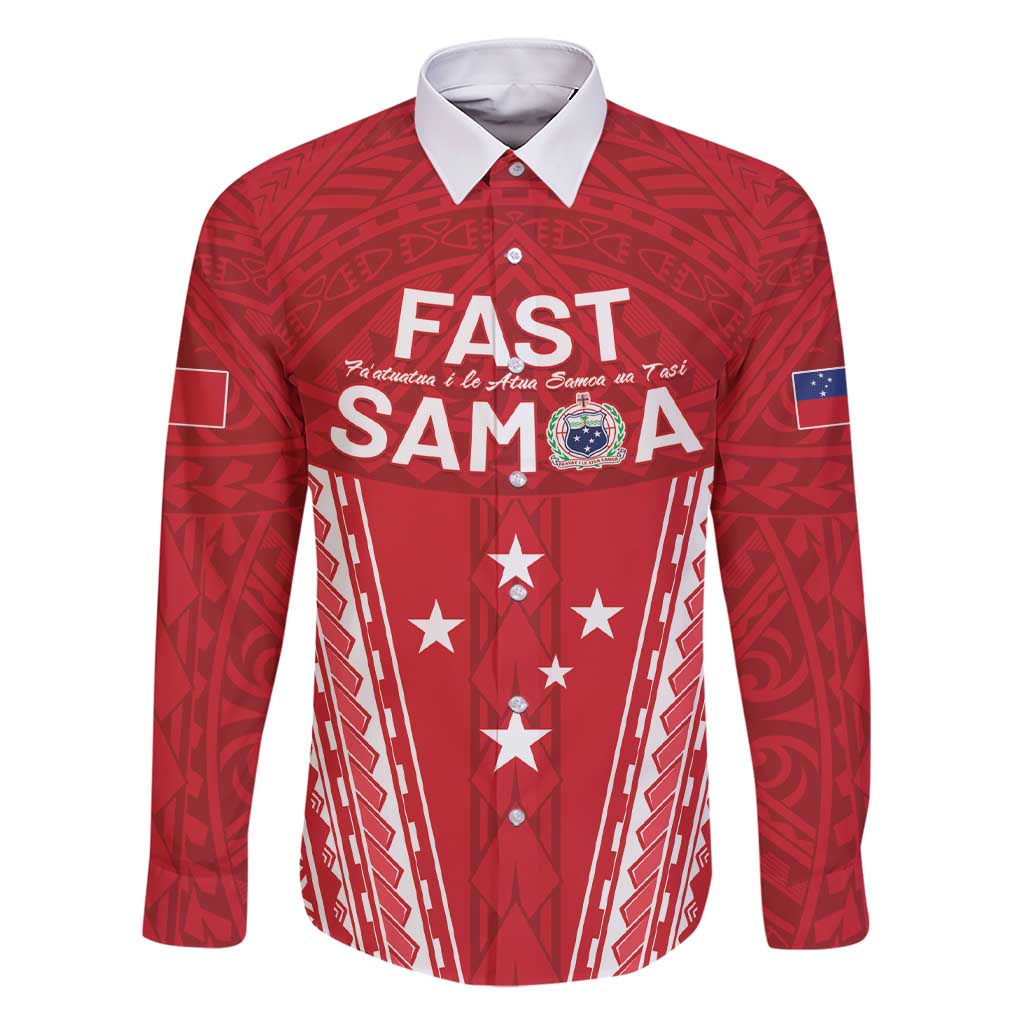 Samoa FAST Family Matching Short Sleeve Bodycon Dress and Hawaiian Shirt Forever Proud Samoan Tribal Pattern - Polynesian Pride