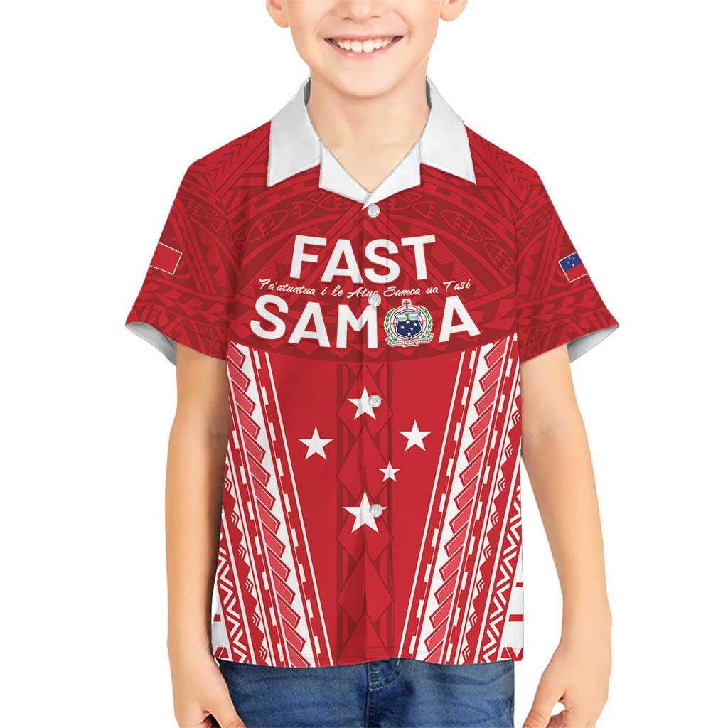 Samoa FAST Family Matching Tank Maxi Dress and Hawaiian Shirt Forever Proud Samoan Tribal Pattern - Polynesian Pride