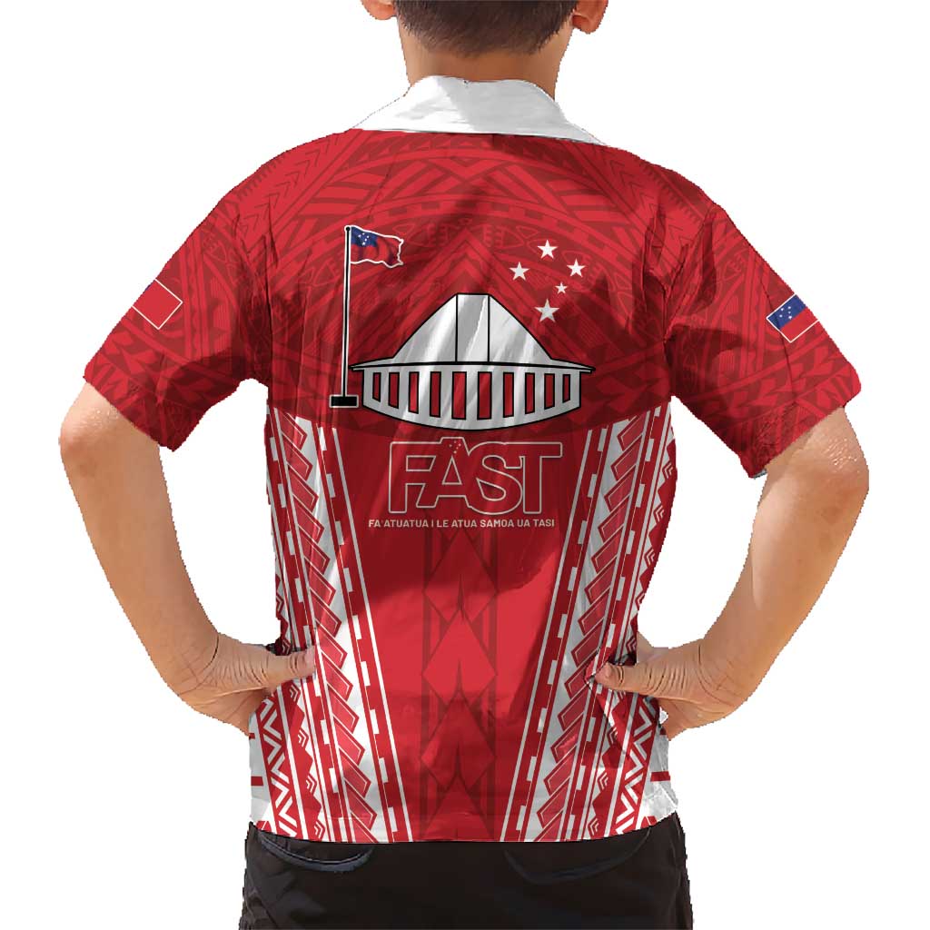 Samoa FAST Kid Hawaiian Shirt Forever Proud Samoan Tribal Pattern - Polynesian Pride