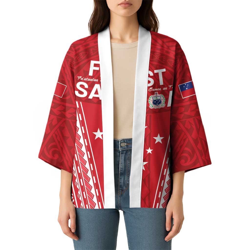 Samoa FAST Kimono Forever Proud Samoan Tribal Pattern - Polynesian Pride