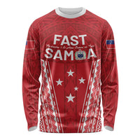 Samoa FAST Long Sleeve Shirt Forever Proud Samoan Tribal Pattern LT05 Unisex Red - Polynesian Pride