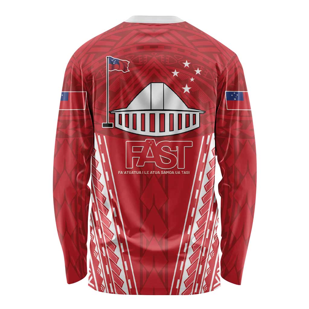 Samoa FAST Long Sleeve Shirt Forever Proud Samoan Tribal Pattern LT05 - Polynesian Pride