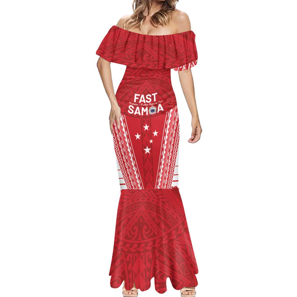 Samoa FAST Mermaid Dress Forever Proud Samoan Tribal Pattern - Polynesian Pride
