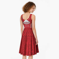 Samoa FAST Midi Dress Forever Proud Samoan Tribal Pattern - Polynesian Pride