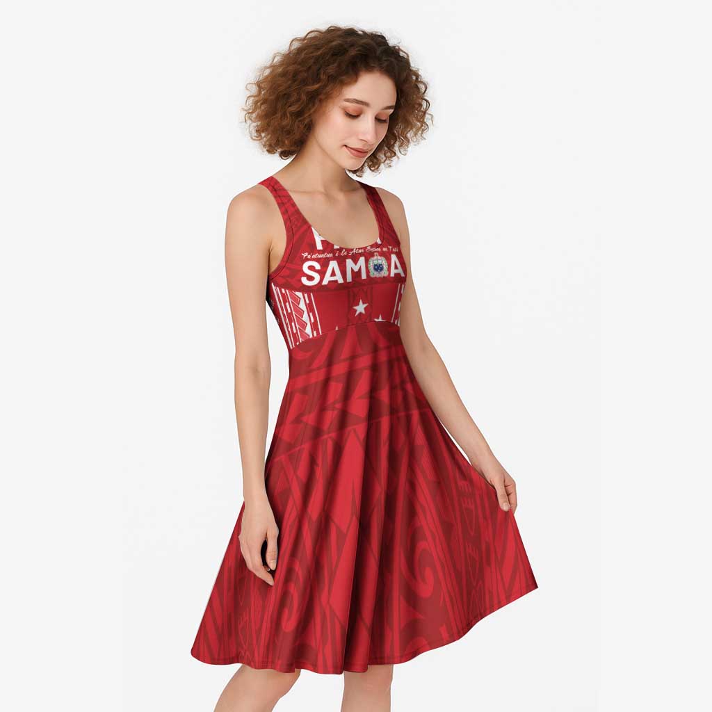 Samoa FAST Midi Dress Forever Proud Samoan Tribal Pattern - Polynesian Pride