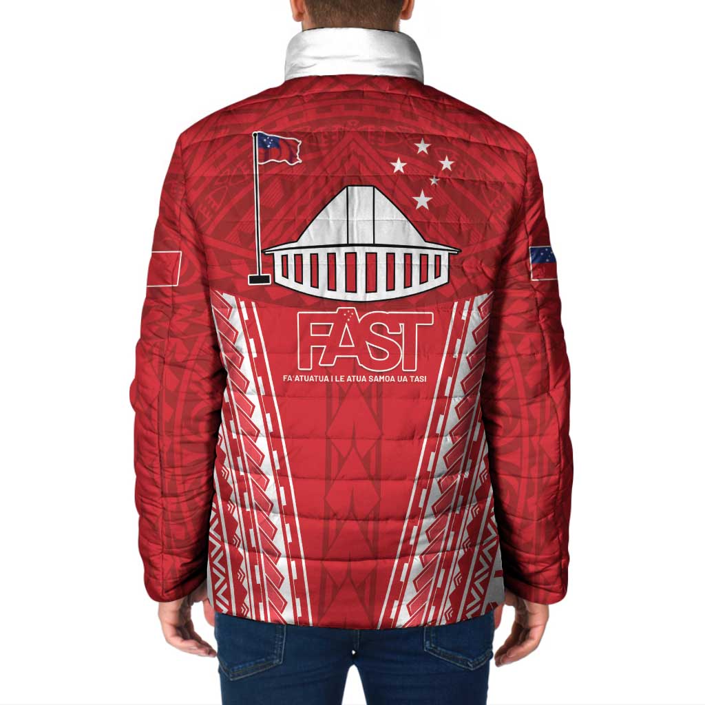 Samoa FAST Padded Jacket Forever Proud Samoan Tribal Pattern LT05 - Polynesian Pride