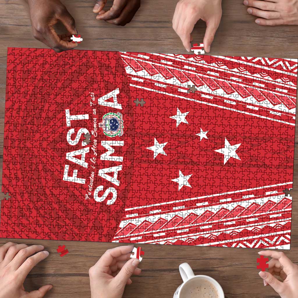 Samoa FAST Puzzle Forever Proud Samoan Tribal Pattern LT05 - Polynesian Pride