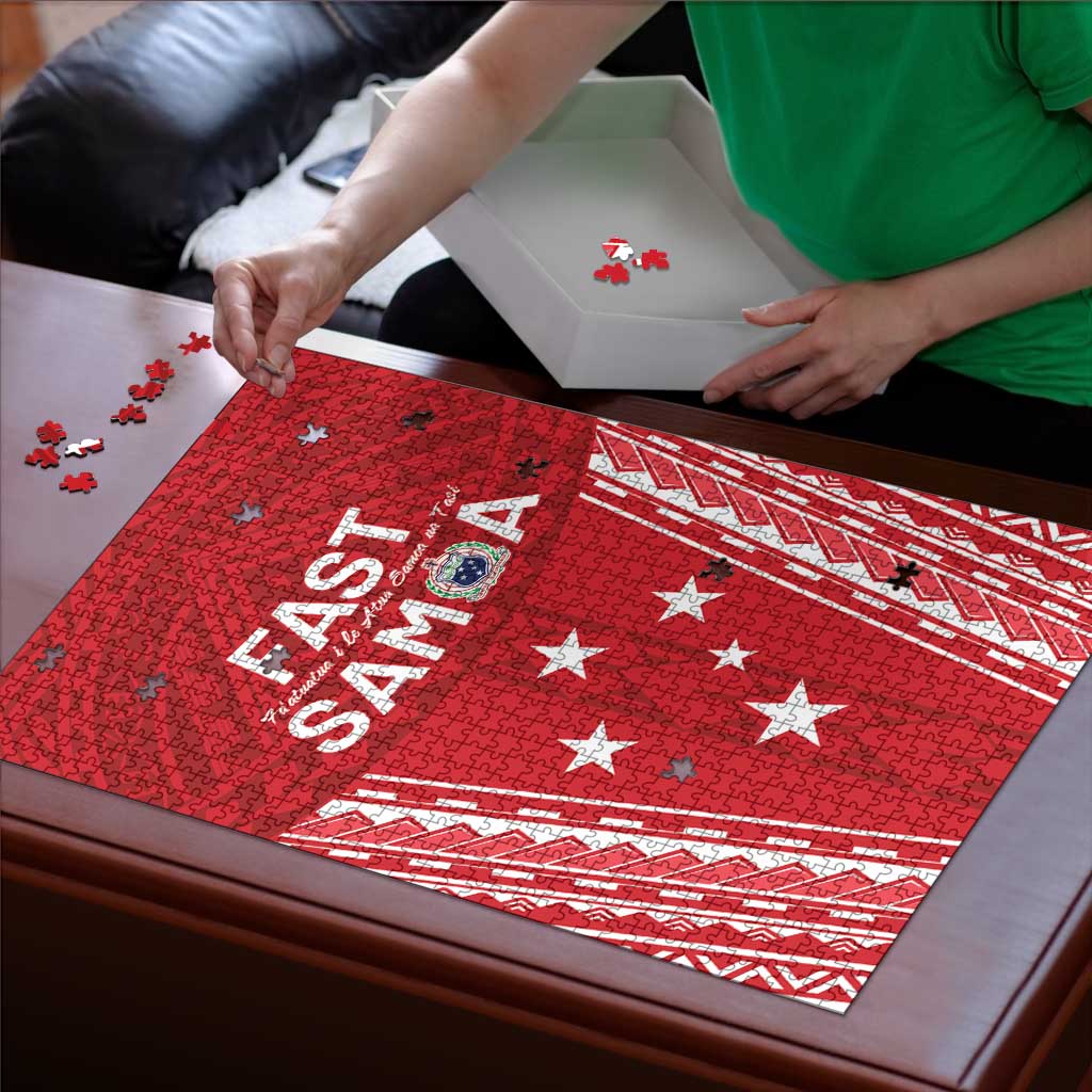 Samoa FAST Puzzle Forever Proud Samoan Tribal Pattern LT05 - Polynesian Pride