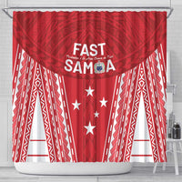 Samoa FAST Shower Curtain Forever Proud Samoan Tribal Pattern - Polynesian Pride