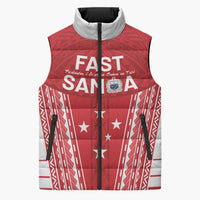 Samoa FAST Sleeveless Puffer Jacket Forever Proud Samoan Tribal Pattern LT05 Unisex Red - Polynesian Pride