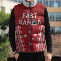 Samoa FAST Sleeveless Puffer Jacket Forever Proud Samoan Tribal Pattern LT05 - Polynesian Pride