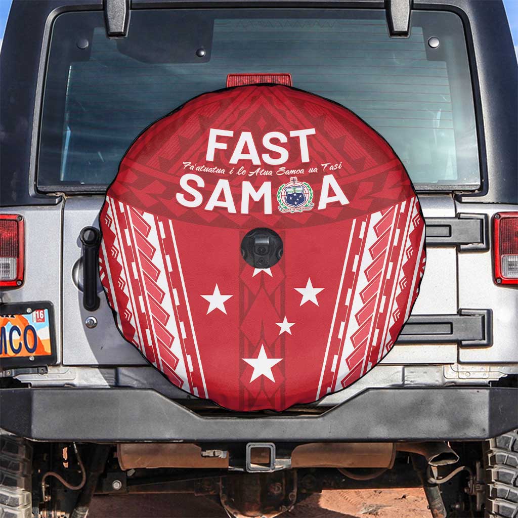 Samoa FAST Spare Tire Cover Forever Proud Samoan Tribal Pattern - Polynesian Pride