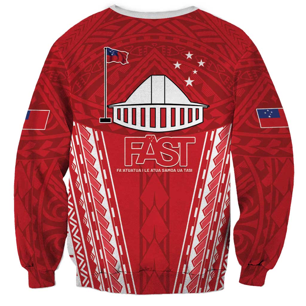Samoa FAST Sweatshirt Forever Proud Samoan Tribal Pattern LT05 - Polynesian Pride