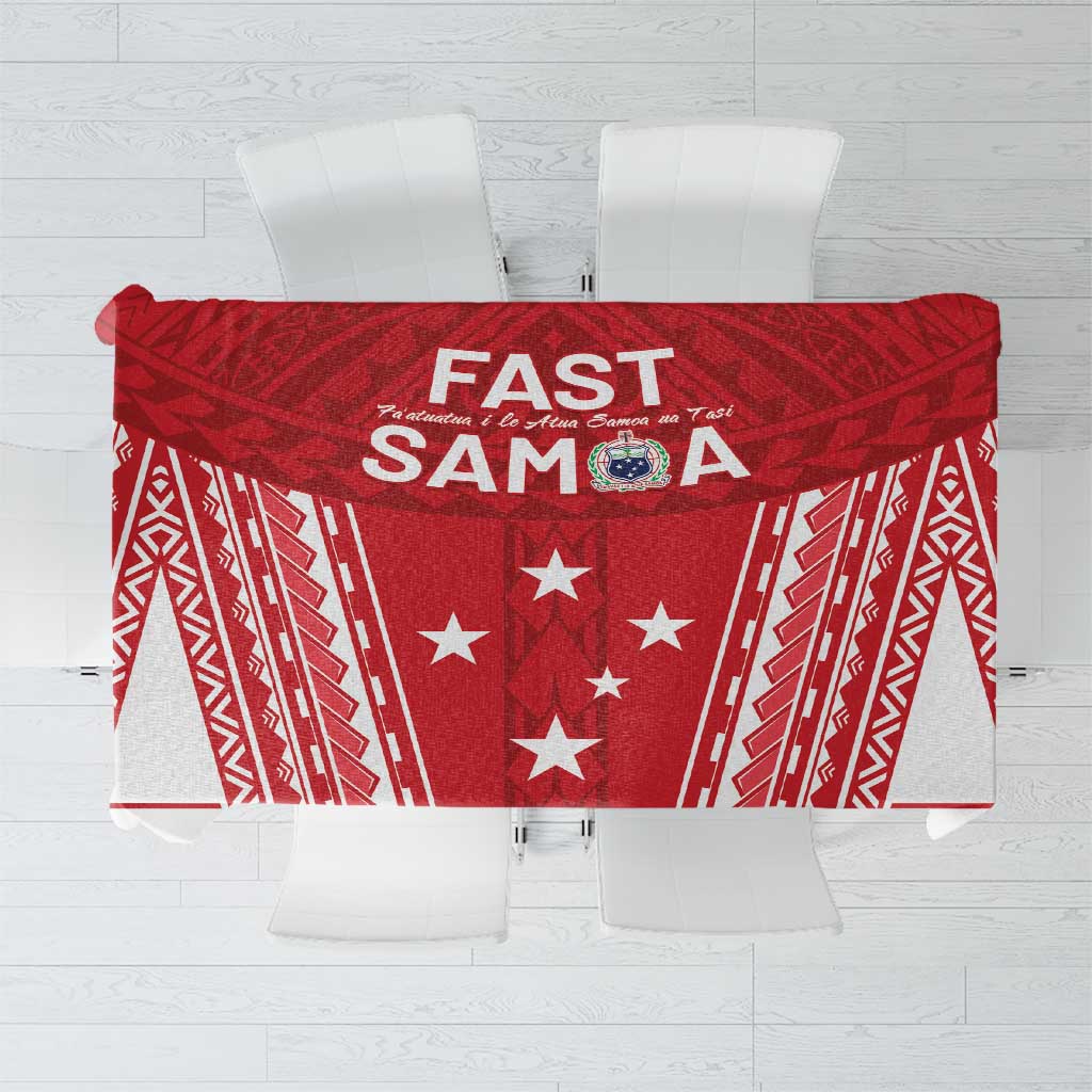 Samoa FAST Tablecloth Forever Proud Samoan Tribal Pattern LT05 Red - Polynesian Pride