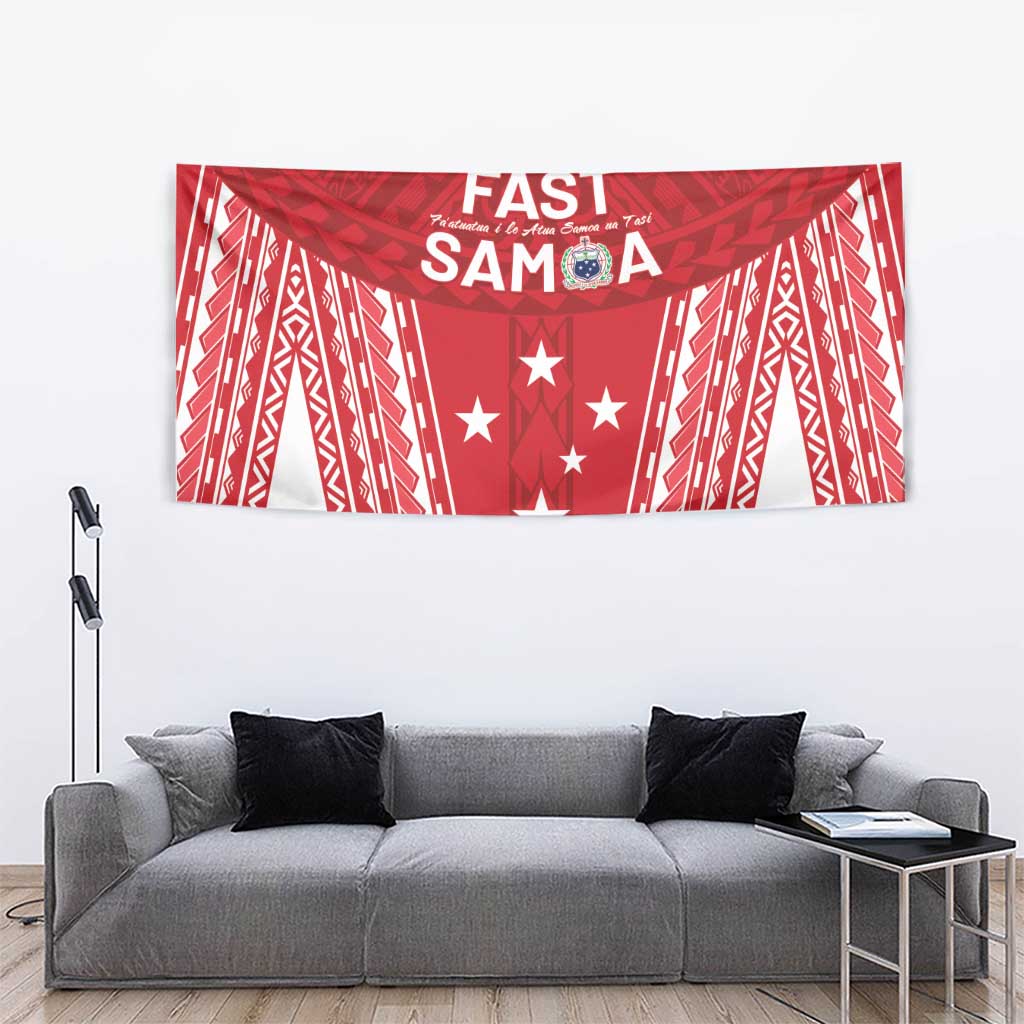 Samoa FAST Tapestry Forever Proud Samoan Tribal Pattern - Polynesian Pride