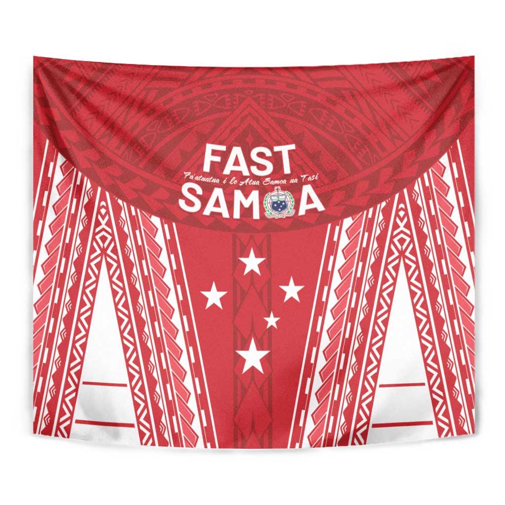 Samoa FAST Tapestry Forever Proud Samoan Tribal Pattern - Polynesian Pride