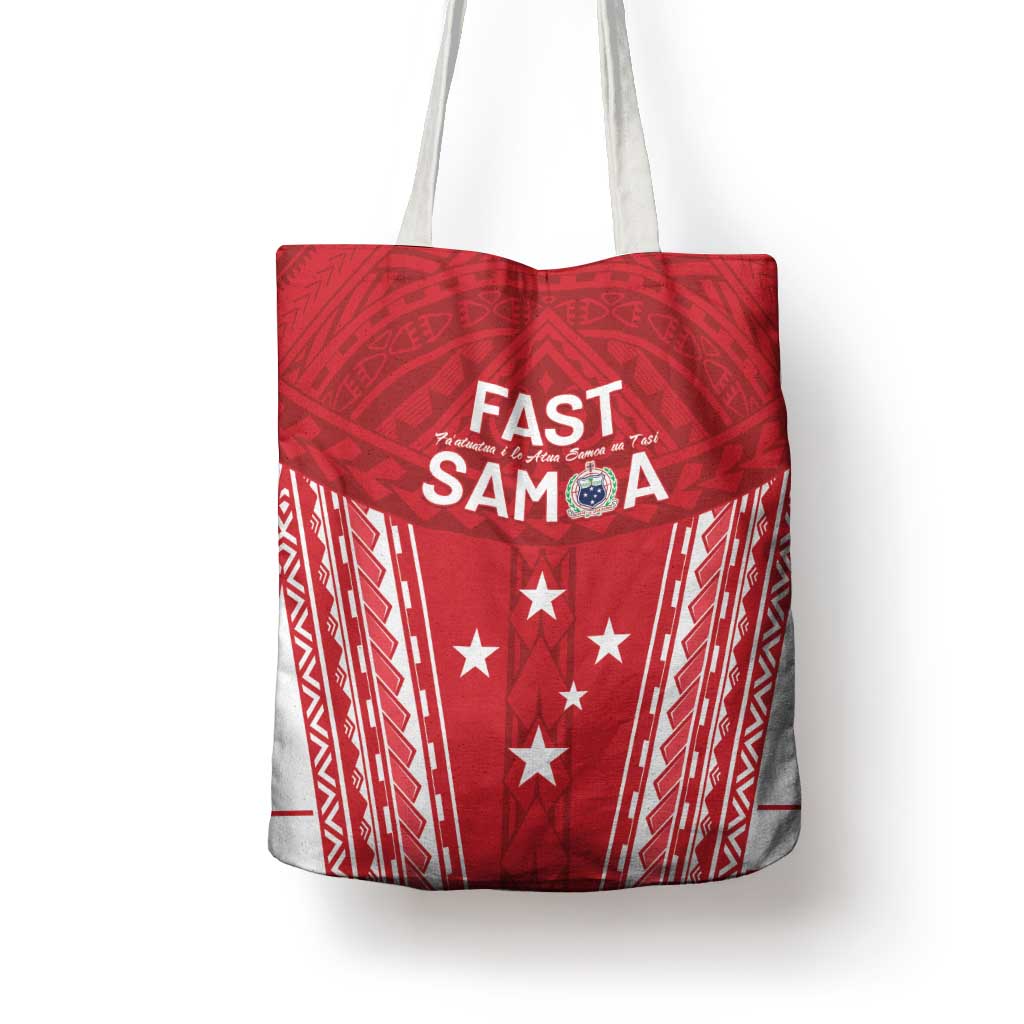 Samoa FAST Tote Bag Forever Proud Samoan Tribal Pattern - Polynesian Pride