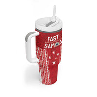 Samoa FAST Tumbler With Handle Forever Proud Samoan Tribal Pattern - Polynesian Pride