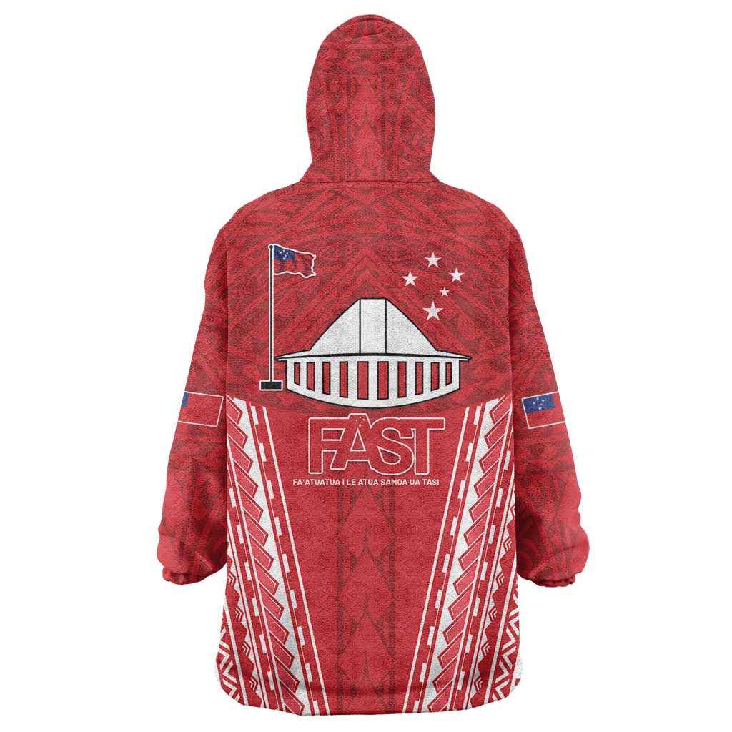 Samoa FAST Wearable Blanket Hoodie Forever Proud Samoan Tribal Pattern LT05 - Polynesian Pride
