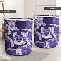 Utah State Polynesian Heritage Laundry Basket Floral Tribal Pattern Tropical Flowers LT05 - Polynesian Pride