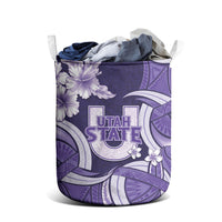 Utah State Polynesian Heritage Laundry Basket Floral Tribal Pattern Tropical Flowers LT05 - Polynesian Pride