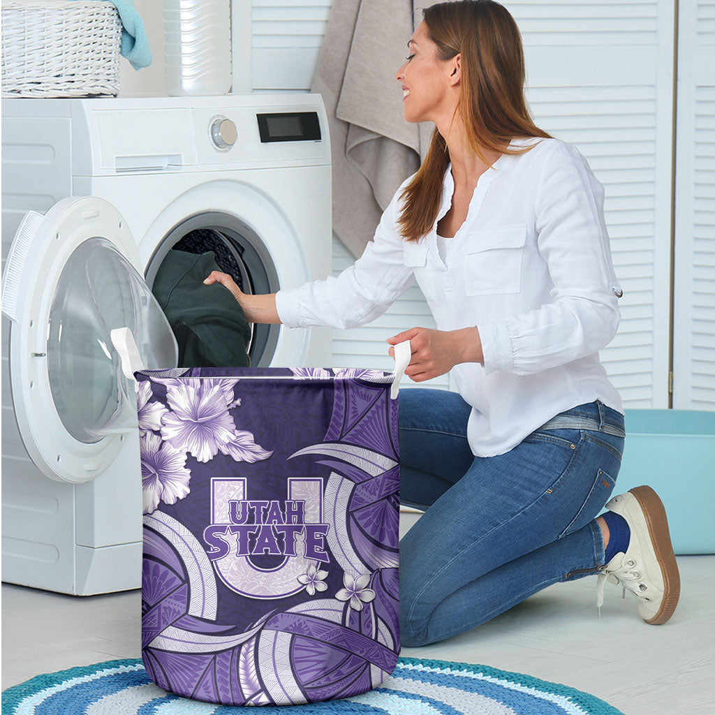 Utah State Polynesian Heritage Laundry Basket Floral Tribal Pattern Tropical Flowers LT05 - Polynesian Pride