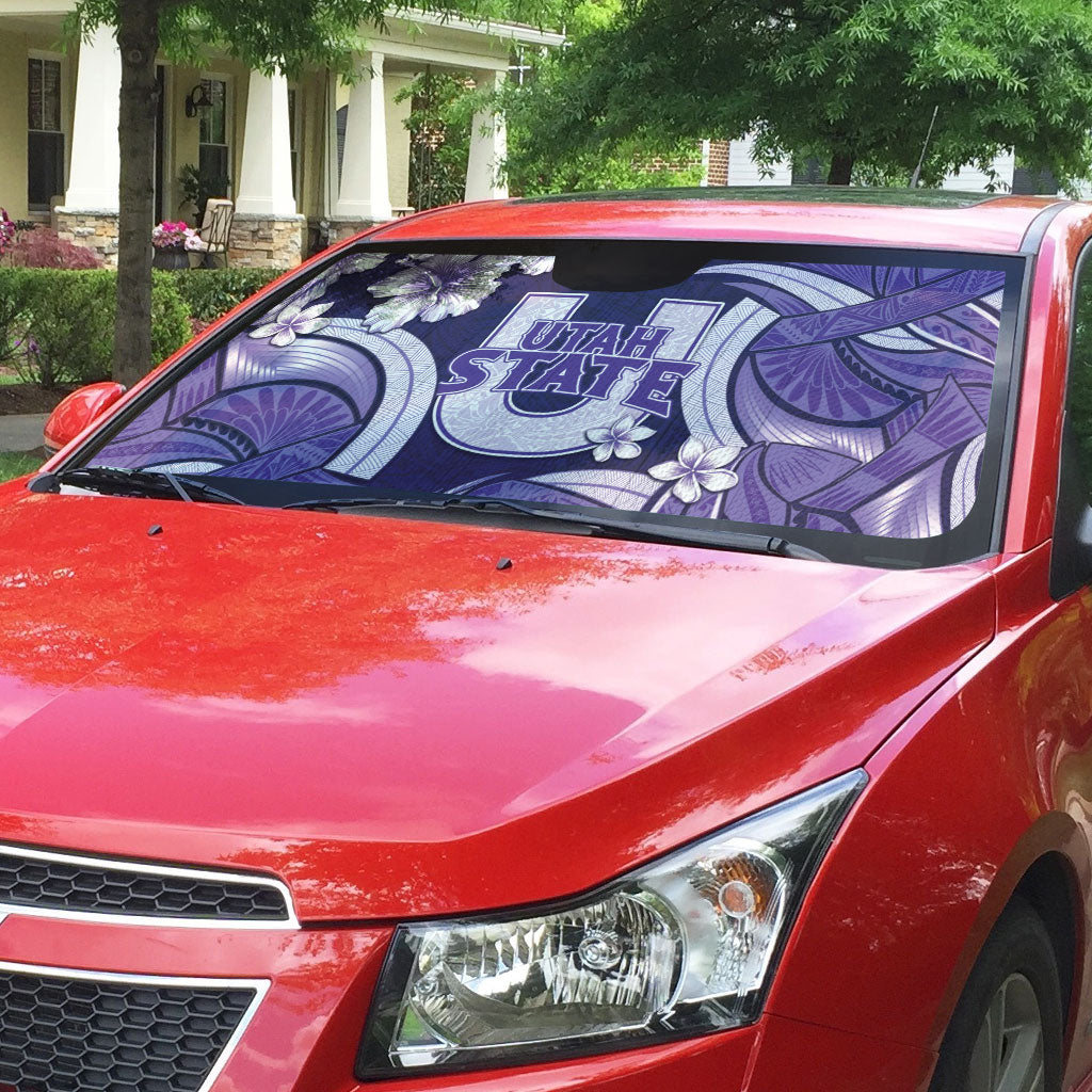 Utah State Polynesian Heritage Auto Sun Shade Floral Tribal Pattern Tropical Flowers LT05 - Polynesian Pride