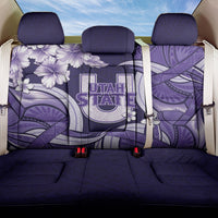 Utah State Polynesian Heritage Back Car Seat Cover Floral Tribal Pattern Tropical Flowers LT05 One Size Purple - Polynesian Pride