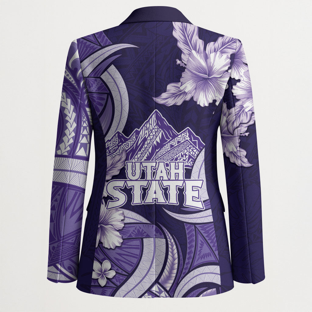 Utah State Polynesian Heritage Blazer Floral Tribal Pattern Tropical Flowers LT05 - Polynesian Pride