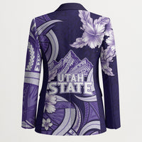 Utah State Polynesian Heritage Blazer Floral Tribal Pattern Tropical Flowers LT05 - Polynesian Pride