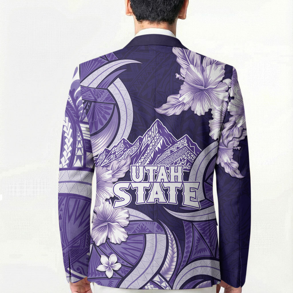 Utah State Polynesian Heritage Blazer Floral Tribal Pattern Tropical Flowers LT05 - Polynesian Pride