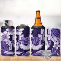 Utah State Polynesian Heritage 4 in 1 Can Cooler Tumbler Floral Tribal Pattern Tropical Flowers LT05 - Polynesian Pride